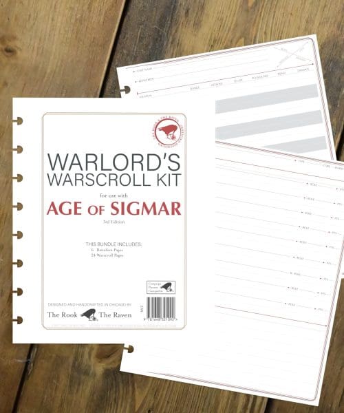 Vintage Warlord's Warscroll Kit for use with Age of Sigmar