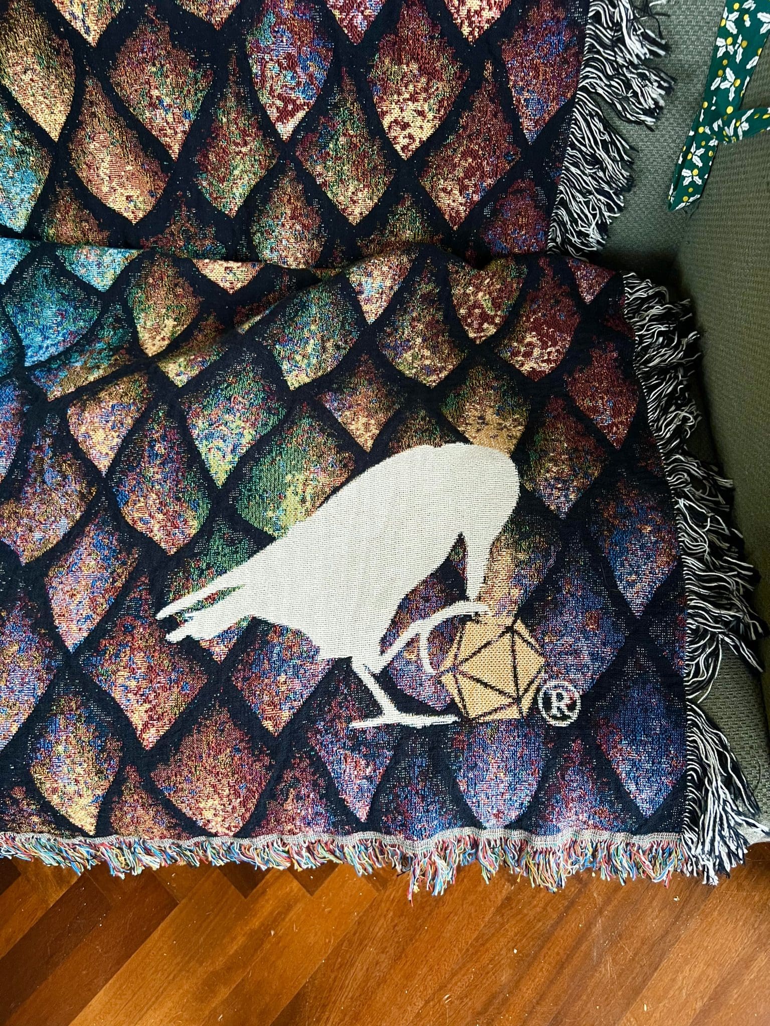 Rainbow Dragonscale Woven Throw - Image 2