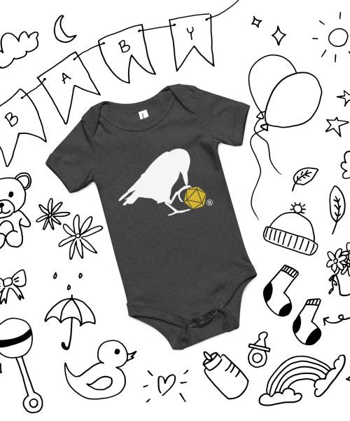 White Raven Logo Onesie