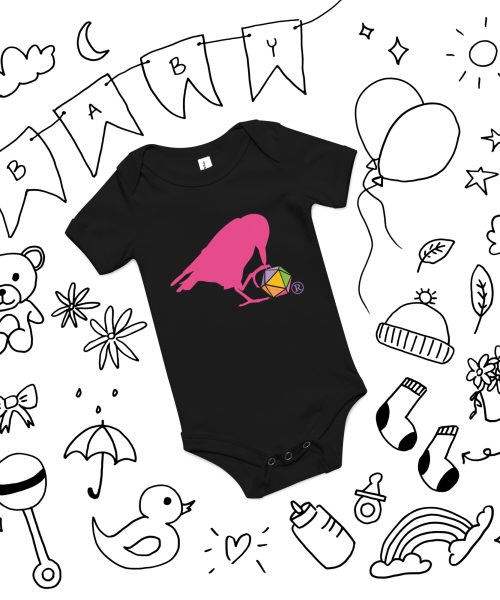 Pink Raven Logo Onesie