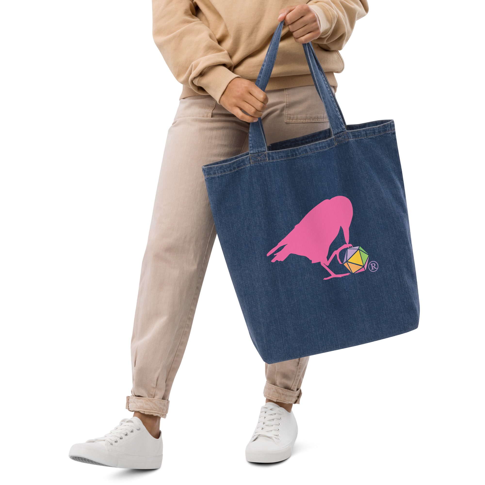 Pink Raven Denim Tote
