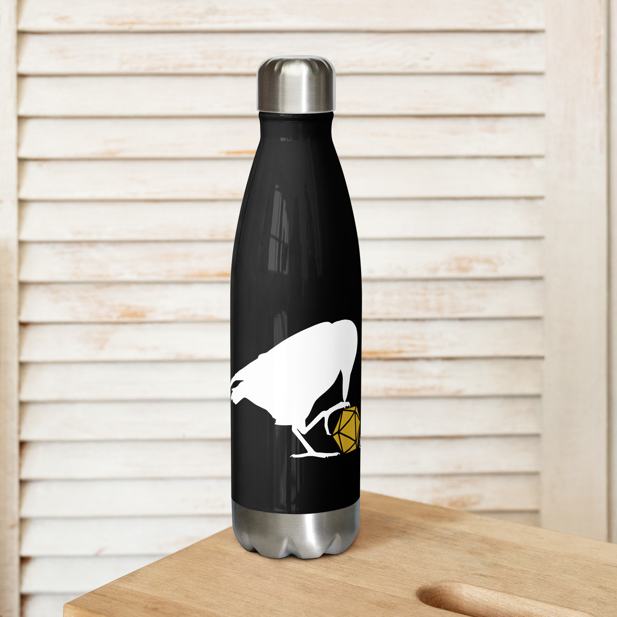 White Raven Logo Water Bottle - Image 4