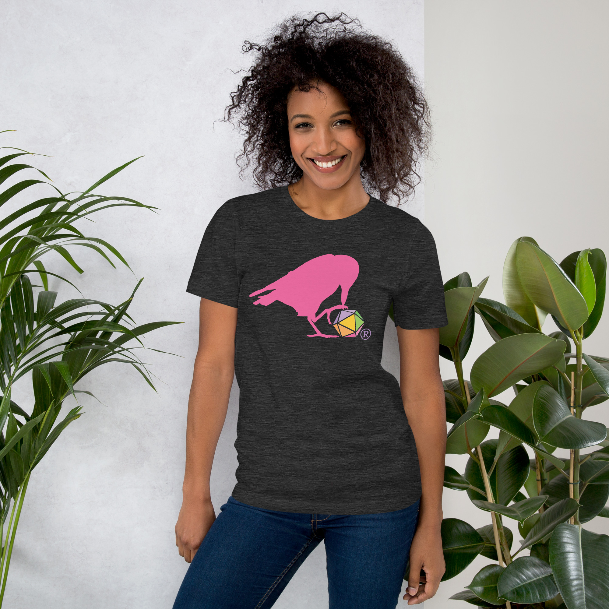 Pink Raven Logo Unisex Tee - Image 4