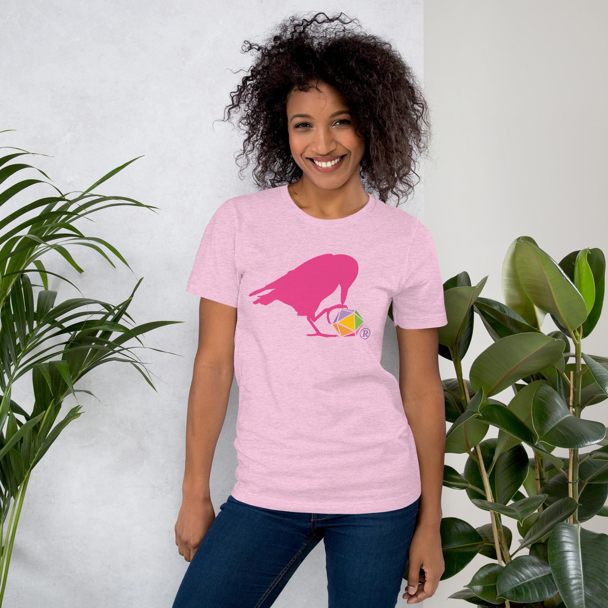 Pink Raven Logo Unisex Tee - Image 8