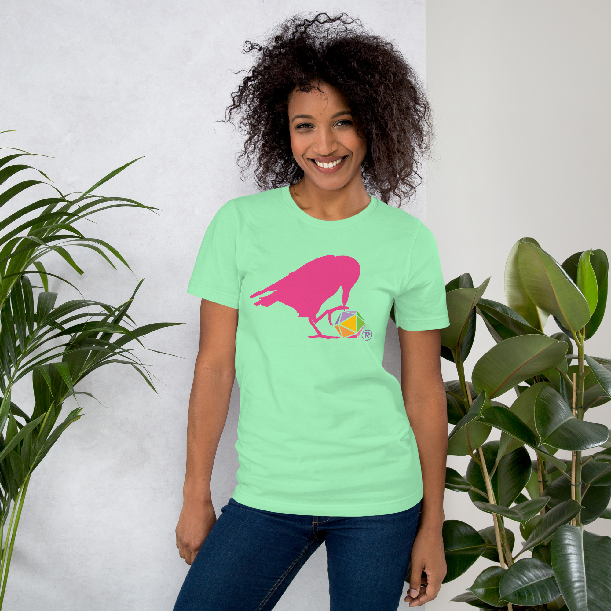 Pink Raven Logo Unisex Tee - Image 11