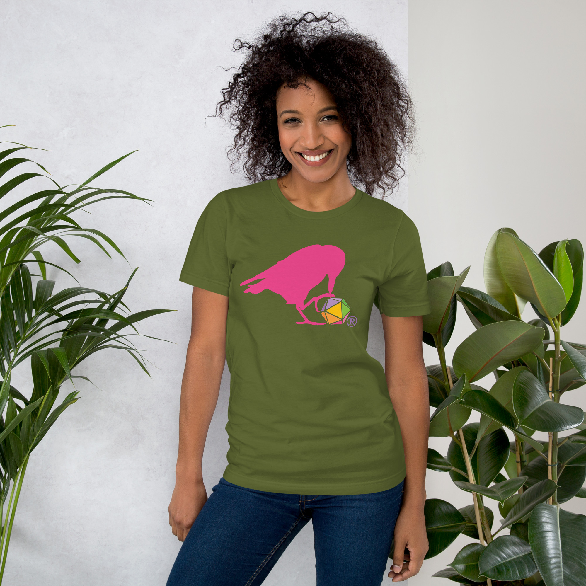 Pink Raven Logo Unisex Tee - Image 5