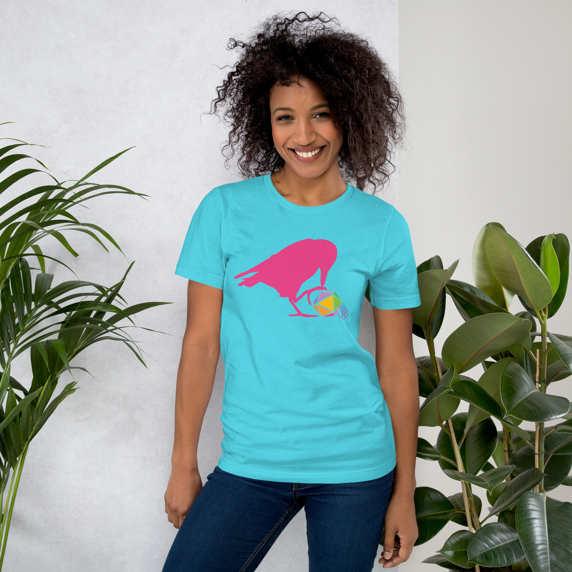 Pink Raven Logo Unisex Tee - Image 9