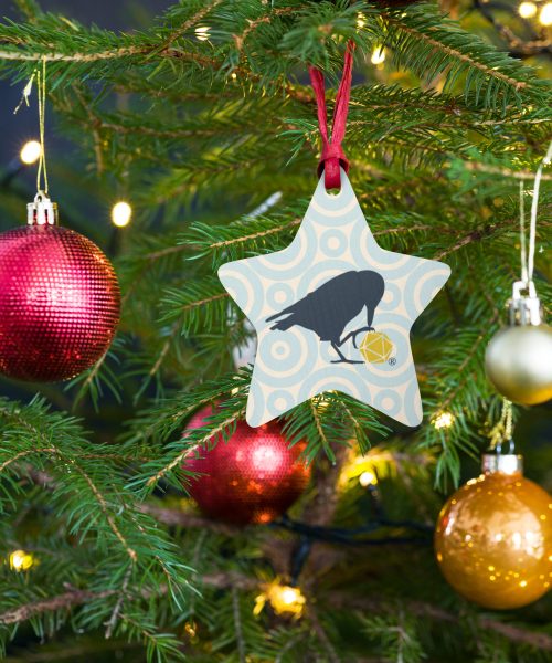 Raven Logo Wooden Ornaments