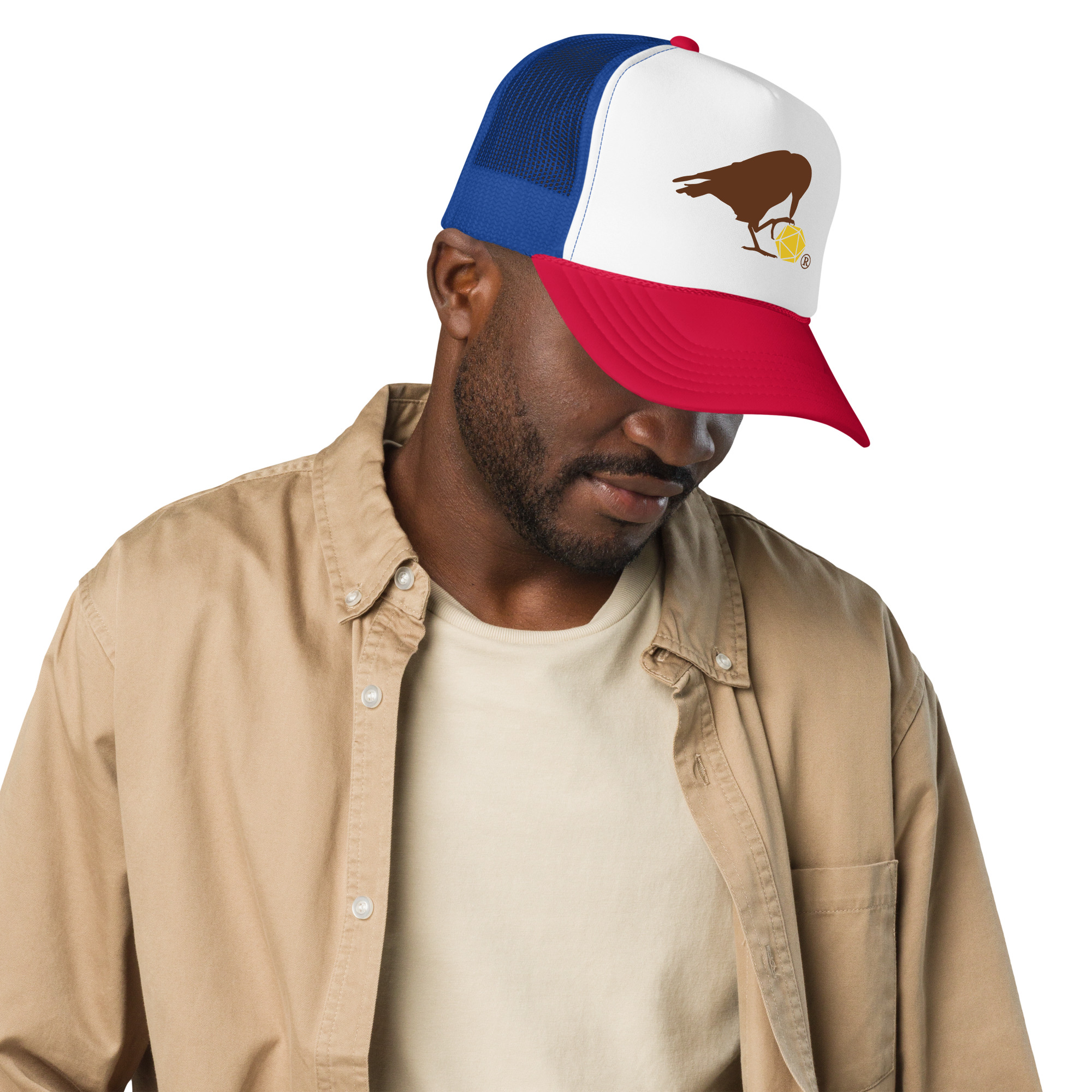 Raven Logo Foam Trucker Hat - Image 4