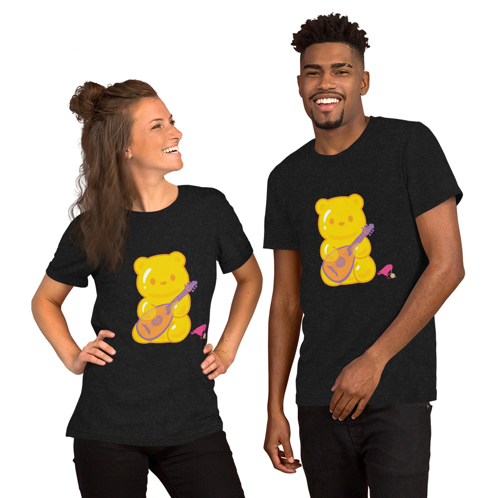 Yellow Adventure Bear Unisex Tee - Image 2