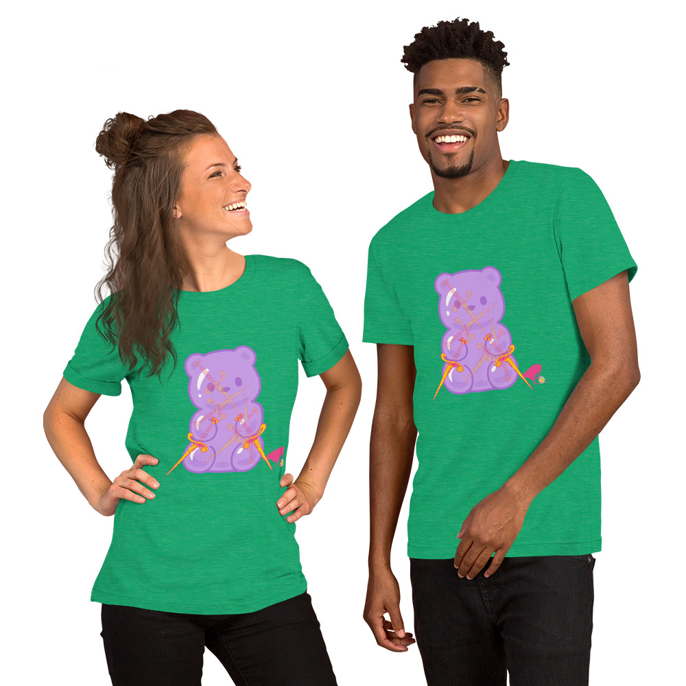 Purple Adventure Bear Unisex Tee - Image 5