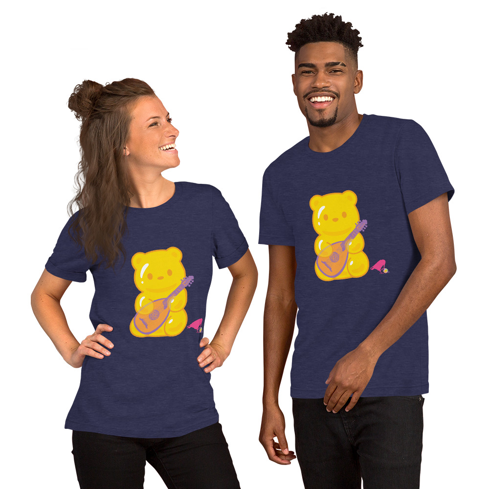 Yellow Adventure Bear Unisex Tee - Image 3