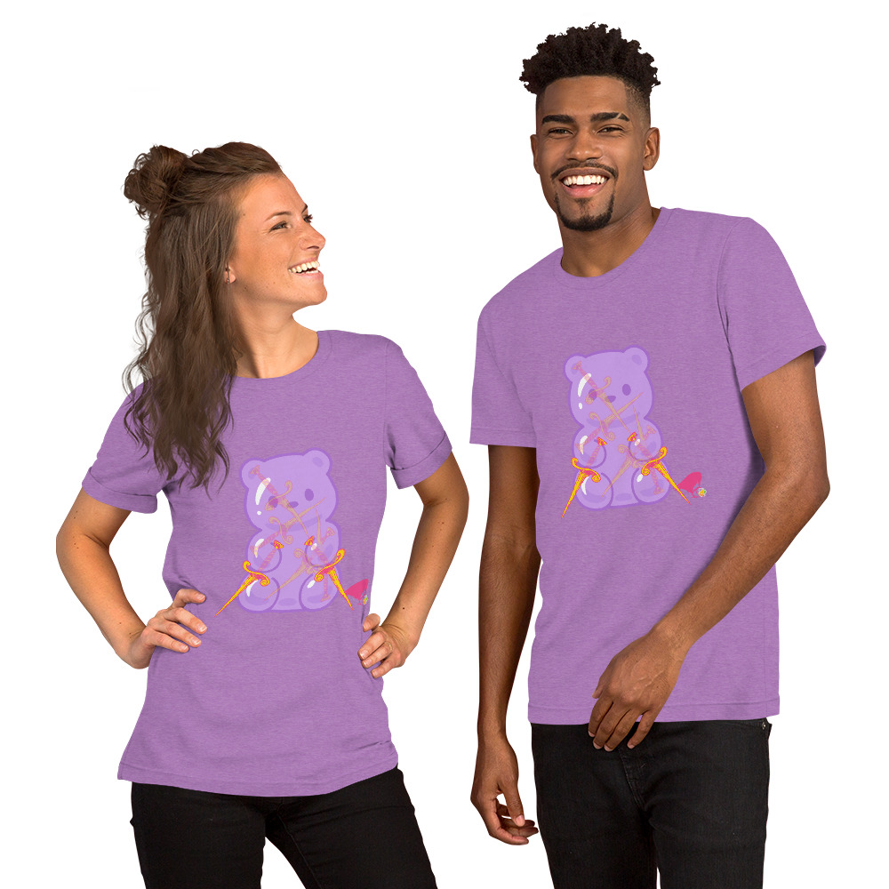 Purple Adventure Bear Unisex Tee - Image 8