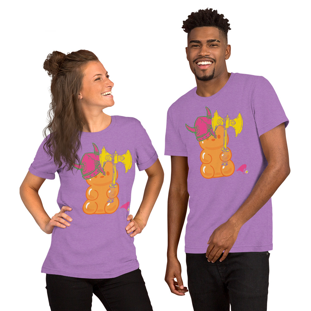 Orange Adventure Bear Unisex Tee - Image 8