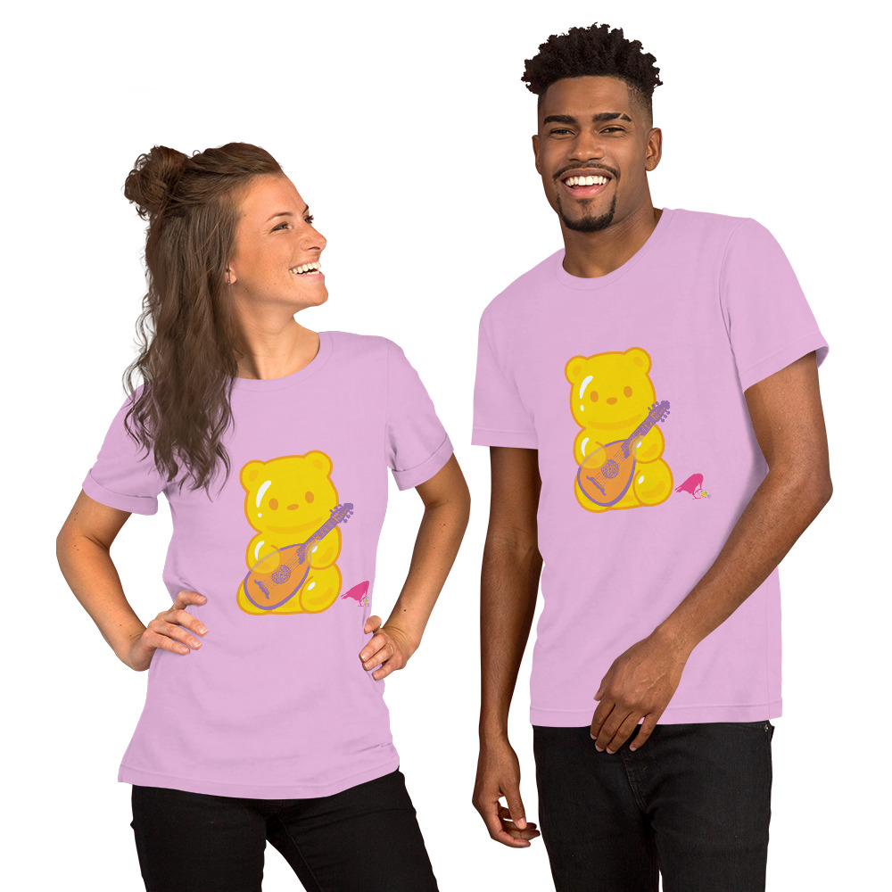 Yellow Adventure Bear Unisex Tee - Image 12
