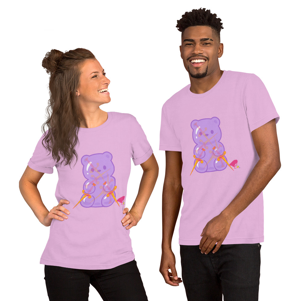 Purple Adventure Bear Unisex Tee - Image 12