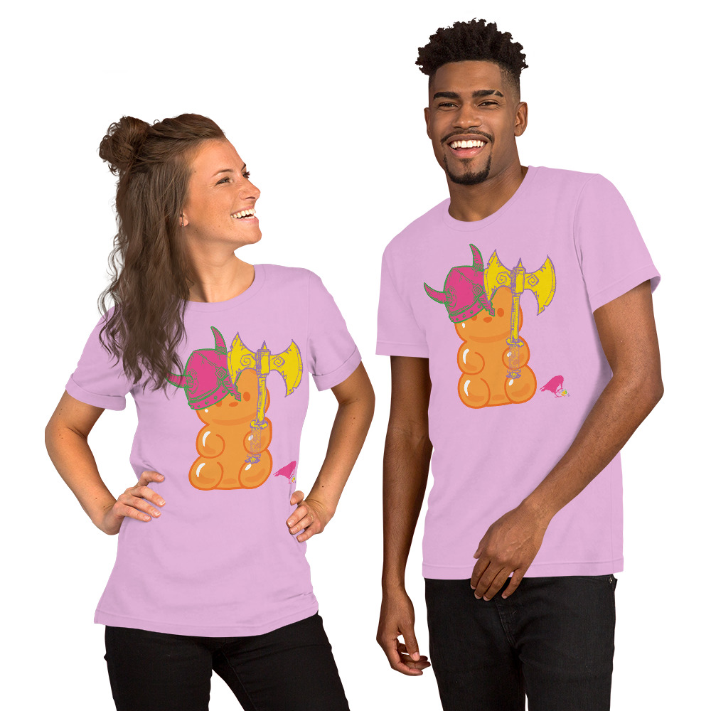 Orange Adventure Bear Unisex Tee - Image 12