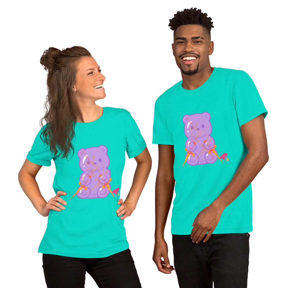 Purple Adventure Bear Unisex Tee - Image 10