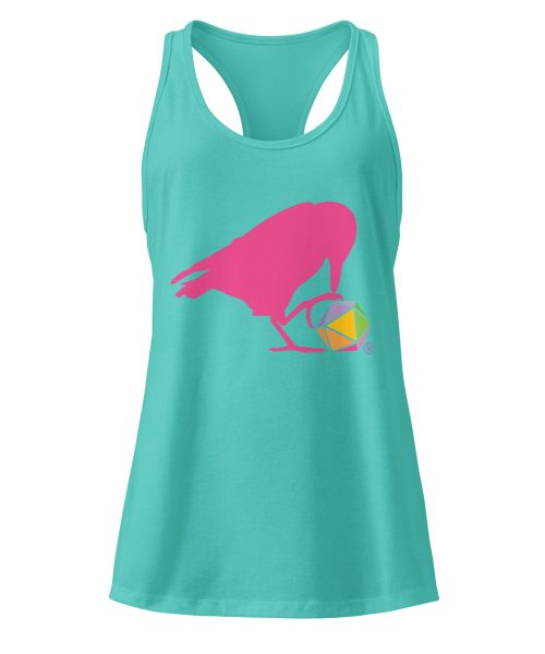 Pink Raven Logo Women's Racerback Tank