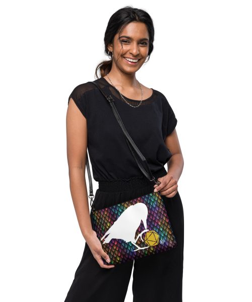 White Raven Dragonscale Crossbody Bag