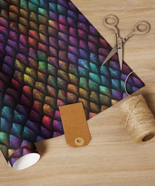 Rainbow Dragonscale Premium Gift Wrap