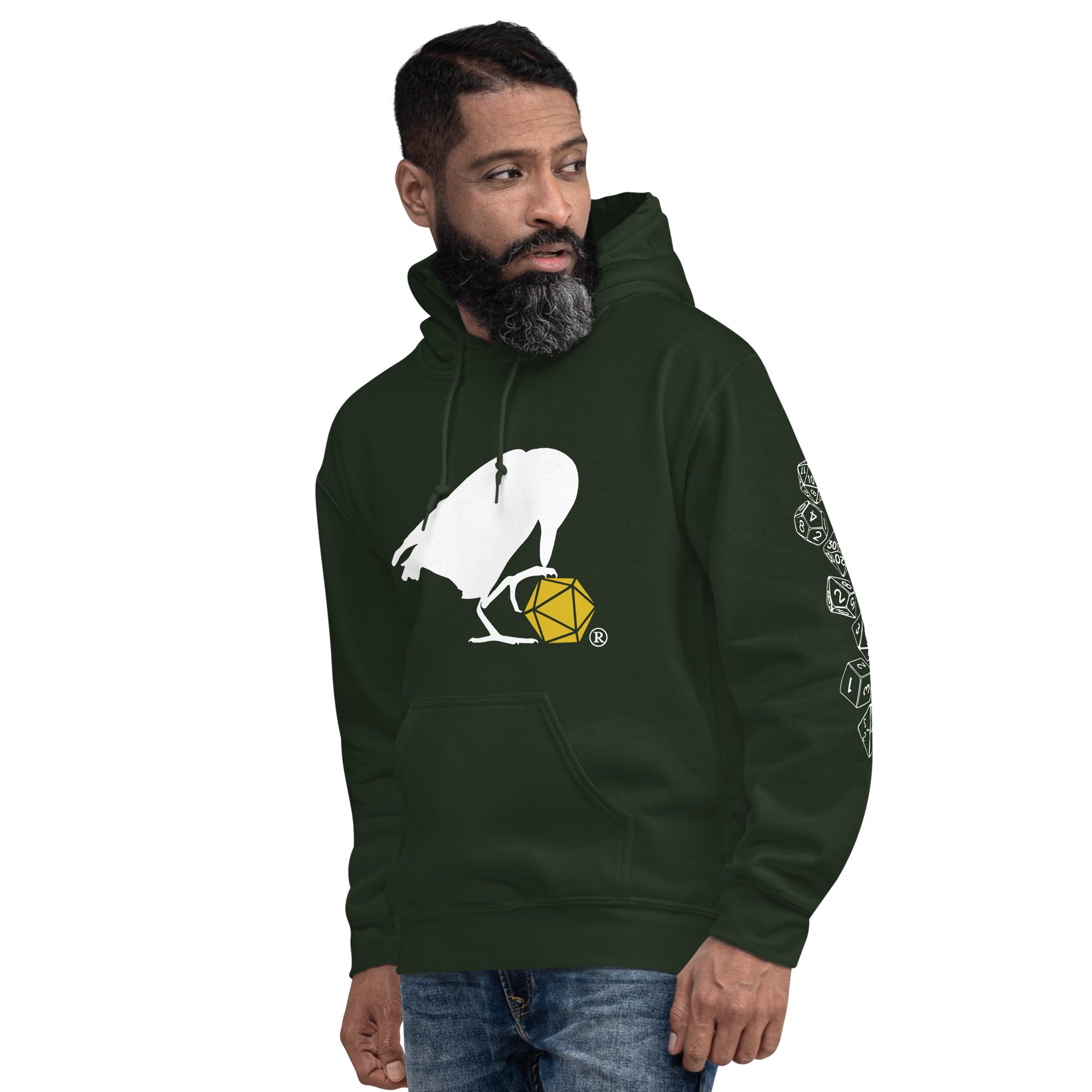 White Raven Logo Hoodie - Image 5