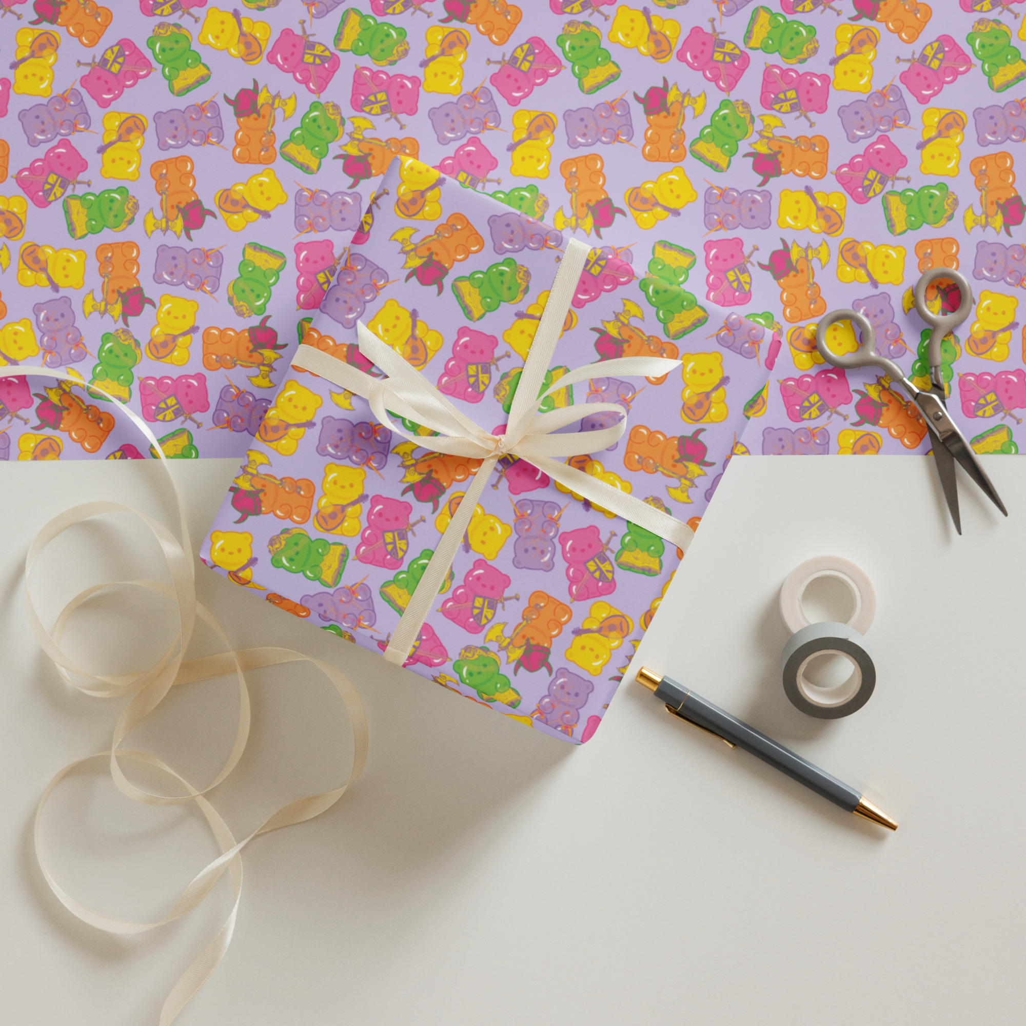 Bag o' Bears Gift Wrap Sheets